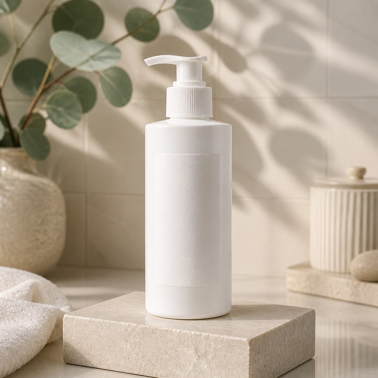 AI generated skincare product scene after upload
